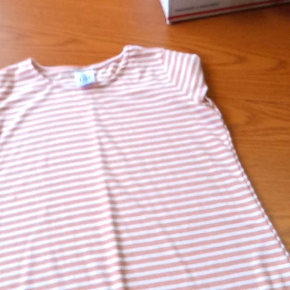Orange and white dress